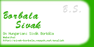 borbala sivak business card