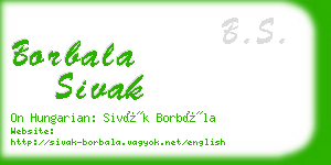 borbala sivak business card
